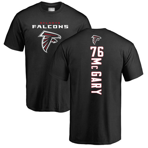Atlanta Falcons Men Black Kaleb McGary Backer NFL Football #76 T Shirt->atlanta falcons->NFL Jersey